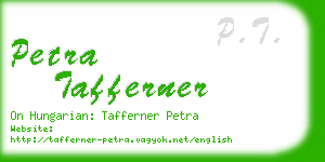 petra tafferner business card